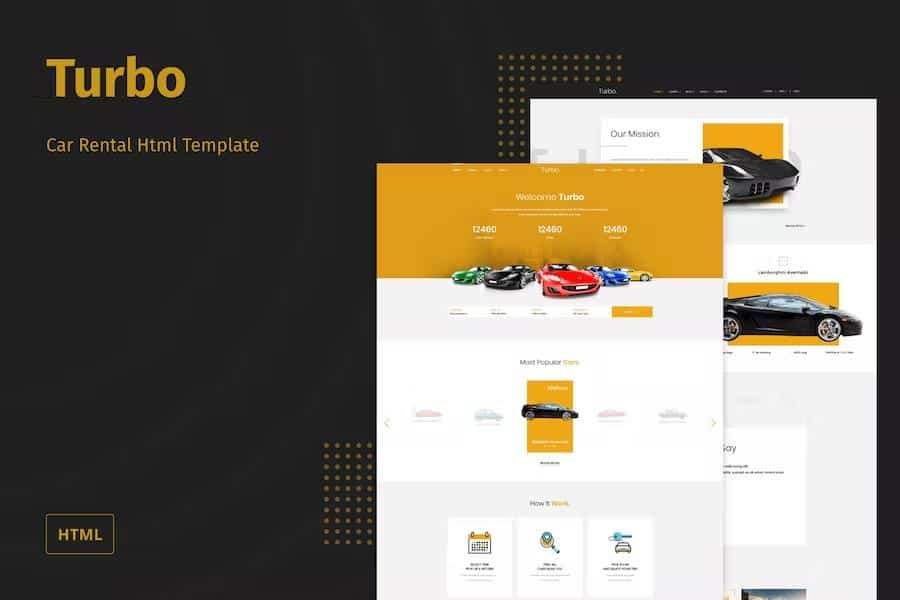 TURBO – CAR RENTAL HTML TEMPLATE